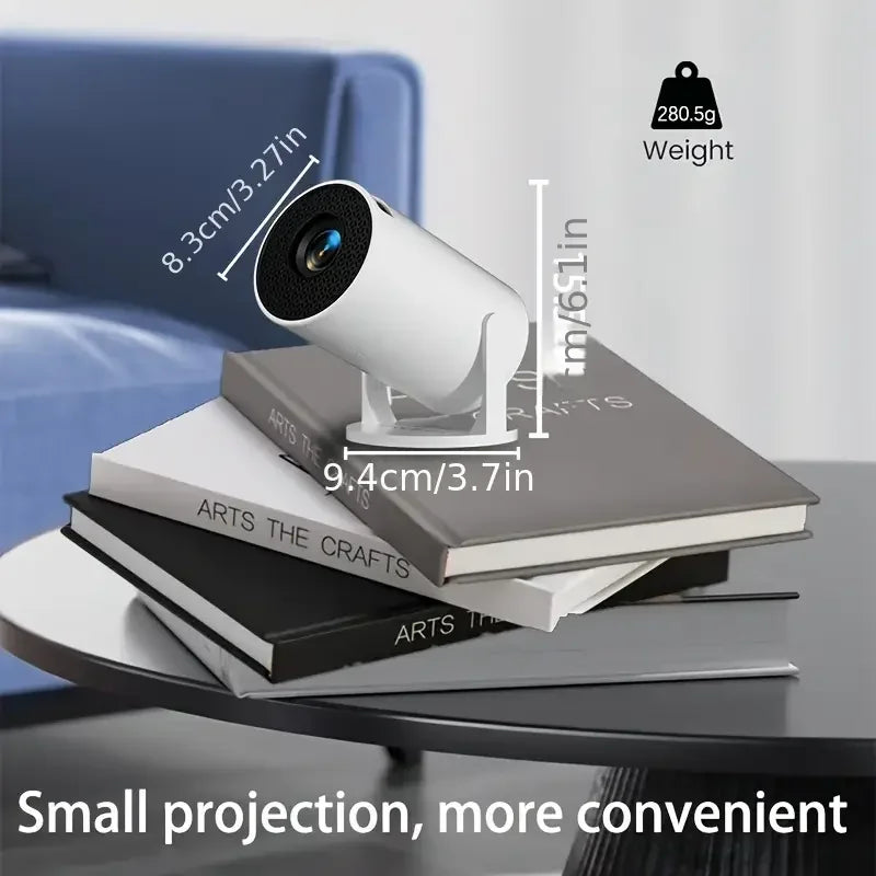 Portable HY300 Mini Projector Y200 - 1080P High Definition Home Cinema Projector with Wired and Wireless Mirroring, Ideal for Christmas Gifts