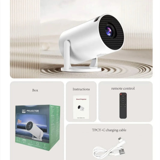 Portable HY300 Mini Projector Y200 - 1080P High Definition Home Cinema Projector with Wired and Wireless Mirroring, Ideal for Christmas Gifts