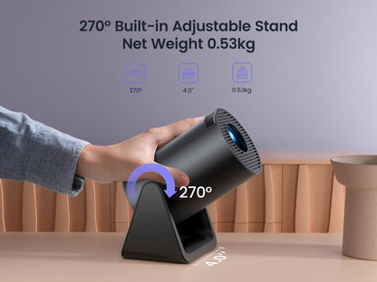 L1 Mini Projector - 1080P, 300 ANSI, Android 11, WiFi & Bluetooth, Auto Keystone, Portable Home Projector